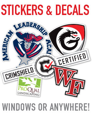 Custom design and printing of decals and stickers for anything and everything including doors, walls, cars, windows and more. Professional graphics and printing in Mesa, tempe, chandler, gilbert AZ